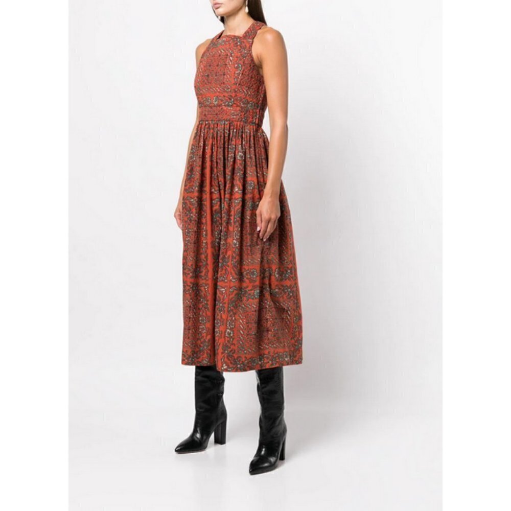 Ulla Johnson Kerani Dress Poplin Cotton ~ Clementine Floral Print 12 Nwt — image 8 of 8